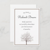 Boom van de Kaarten van de Sympathie van het Leven Notitiekaartje (Voorkant / Achterkant)