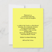 BOOM VAN de knuppel mitzvah Uitnodigingen van het (Achterkant)