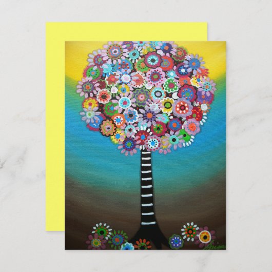 BOOM VAN de knuppel mitzvah Uitnodigingen van het (Voorkant / Achterkant)