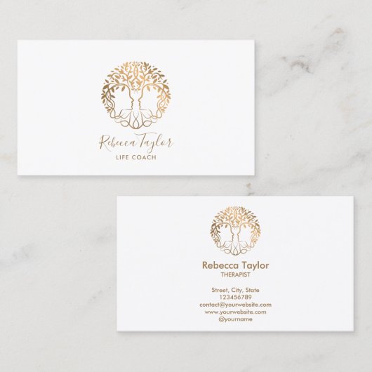 Boom van de levenscoach Therapist Psychiatrist Bus Visitekaartje (Voorkant / Achterkant)