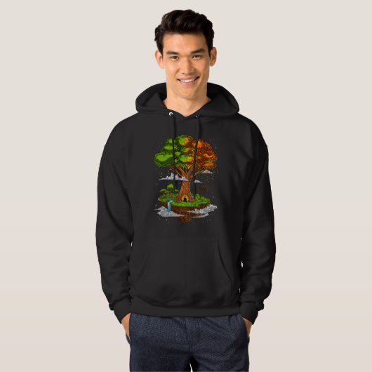 Boom van de levenscyclus Zen Meditation Hoodie (Voorkant volledig)
