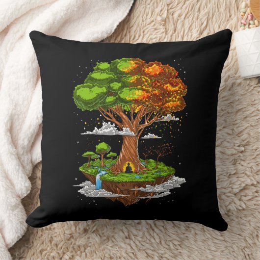Boom van de levenscyclus Zen Meditation Kussen (Deken)