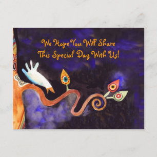 Boom van de levensduif Bat Mitzvah Reply Card RSVP Kaartje