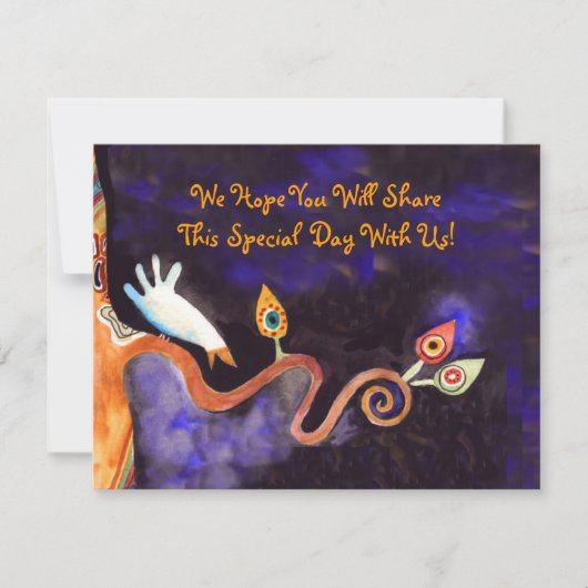 Boom van de levensduif Bat Mitzvah Reply Card RSVP Kaartje (Voorkant)