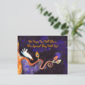 Boom van de levensduif Bat Mitzvah Reply Card RSVP Kaartje (Staand voorkant)
