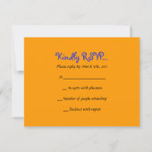 Boom van de levensduif Bat Mitzvah Reply Card RSVP Kaartje (Achterkant)