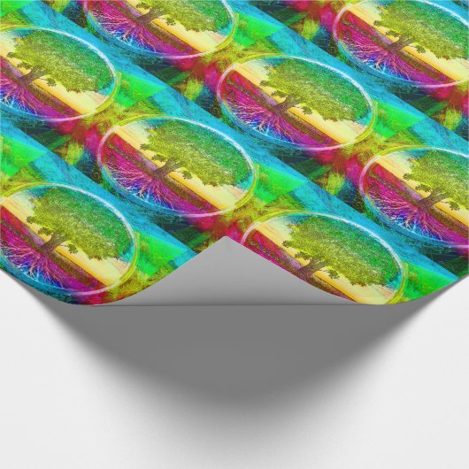 Boom van de levensregenboogpride cadeaupapier (Hoek)