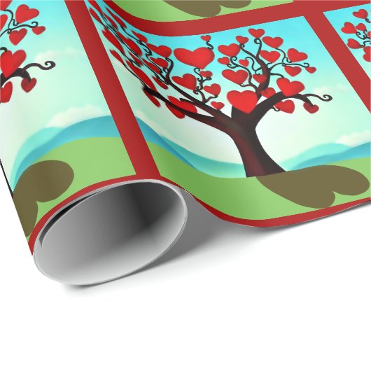 Boom van de liefde - tree of love cadeaupapier (Rol Hoek)