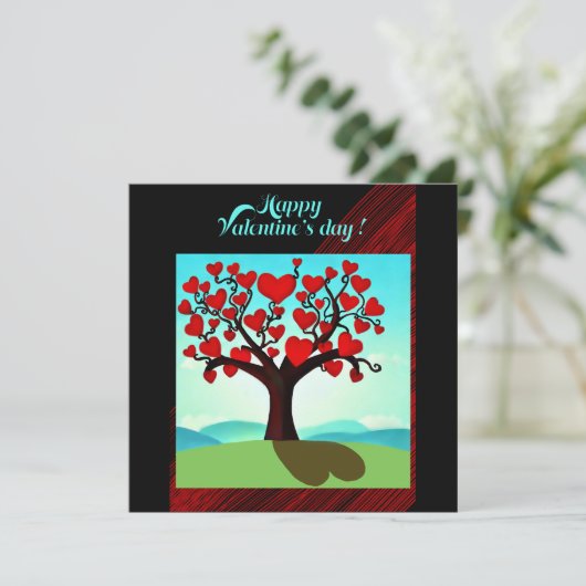 Boom van de liefde - Valentijnsdag Kaart (Staand voorkant)