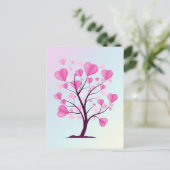 Boom van de liefdesboom van de Waterverf van het k Briefkaart (Staand voorkant)