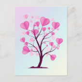 Boom van de liefdesboom van de Waterverf van het k Briefkaart (Voorkant)