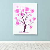 Boom van de liefdesboom van de Waterverf van het k Canvas Afdruk (Insitu (Houten vloer))