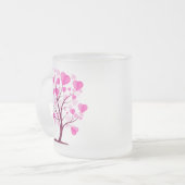 Boom van de liefdesboom van de Waterverf van het k Matglas Koffiemok (Voorkant links)