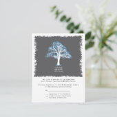 Boom van de Life Bar Mitzvah Reply Card, Blue en G RSVP Kaartje (Staand voorkant)