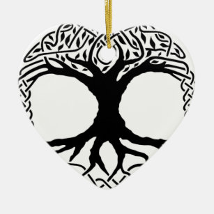 Boom van de mythologie Life Yggdrasil Norse wicca Keramisch Ornament
