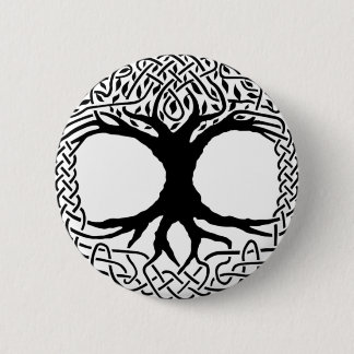 Boom van de mythologie Life Yggdrasil Norse wicca Ronde Button 5,7 Cm