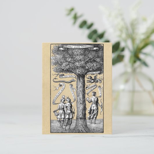 Boom van de Opposites United in Alchemy Briefkaart (Staand voorkant)