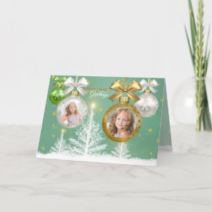 Boom van de Sneeuw van de Snuisterij van Kerstmis Kaart