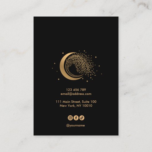 Boom van de Spirituele boom van de Levensloop Visitekaartje (Achterkant)