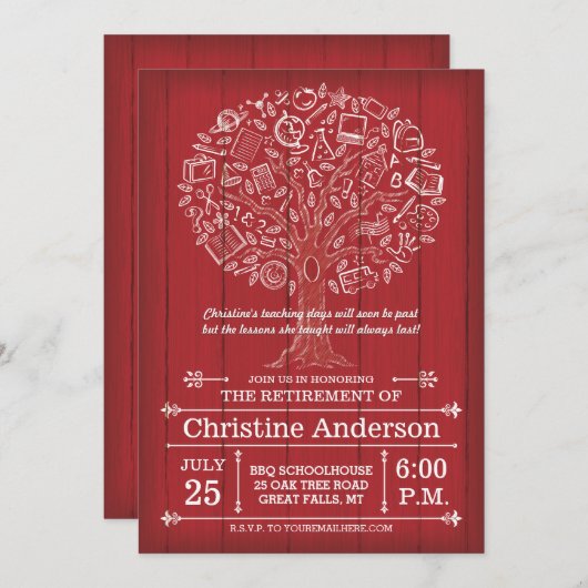 Boom van de Uitnodiging tot pensionering kennisdoc (Voorkant / Achterkant)