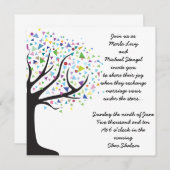 Boom van de Uitnodiging van de bruiloft van het Le (Voorkant / Achterkant)