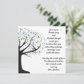 Boom van de Uitnodiging van de bruiloft van het Le (Staand voorkant)