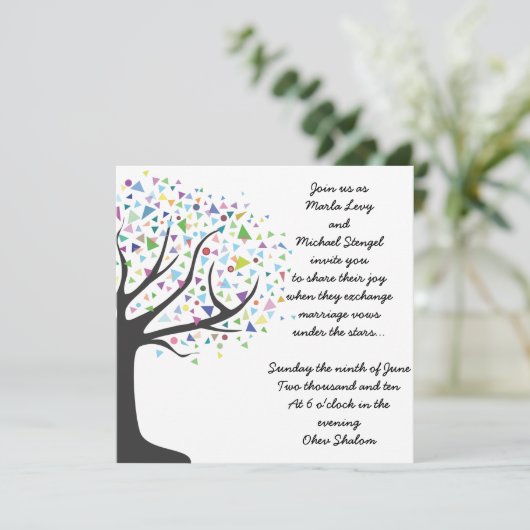 Boom van de Uitnodiging van de bruiloft van het Le (Staand voorkant)