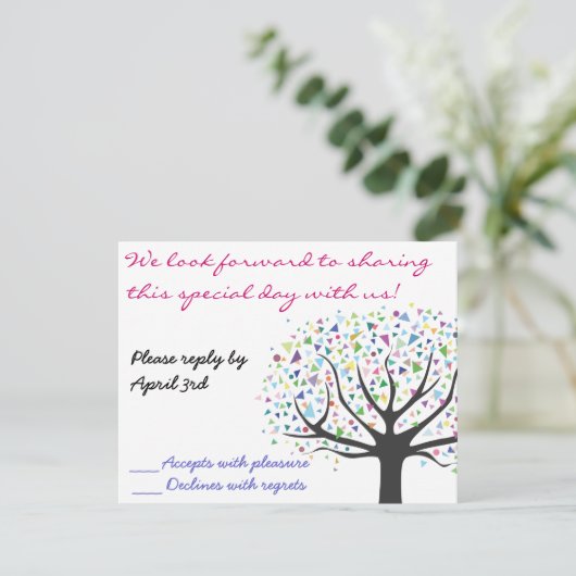 Boom van de Uitnodiging van de Weddenschap van het (Staand voorkant)