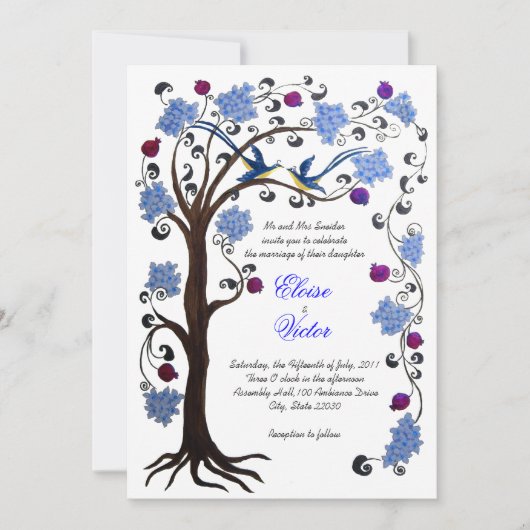 Boom van de uitnodiging voor het huwelijk van Life (Voorkant)