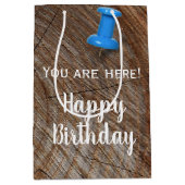 Boom van de verjaardag Rings met Duw Pin Medium Cadeauzakje (Voorkant)