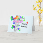 Boom van de vogelballonnen kaart (Gele Bloem)