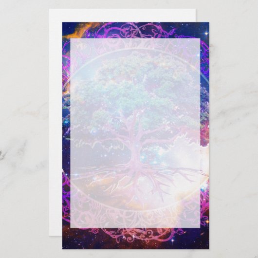 Boom van de Wellness van het Leven Briefpapier (Voorkant / Achterkant)