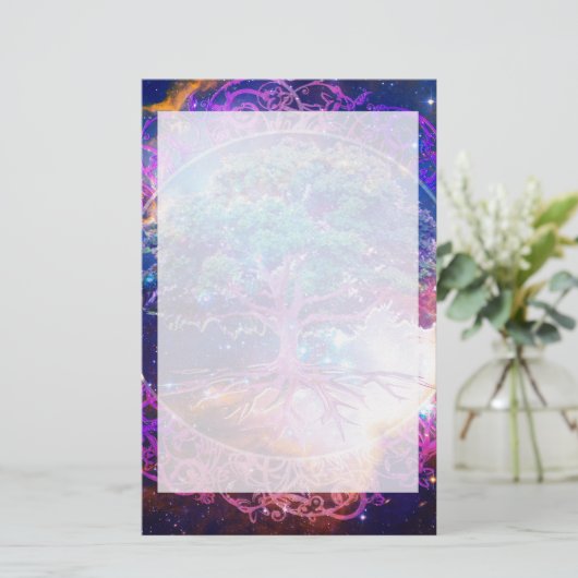 Boom van de Wellness van het Leven Briefpapier (Staand voorkant)