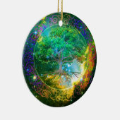 Boom van de Wellness van het Leven Keramisch Ornament (Rechts)