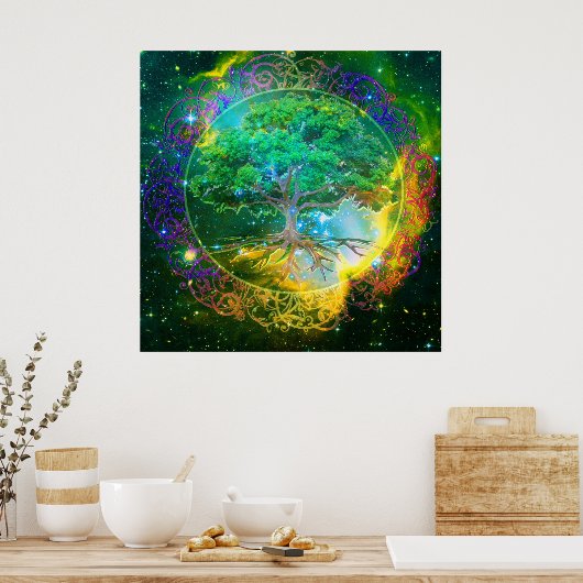 Boom van de Wellness van het Leven Poster (Keuken)