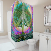 Boom van de Wereldvredesregenbogen Douchegordijn (In situ)