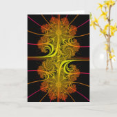 Boom van Fractal van het Leven Kaart (Gele Bloem)