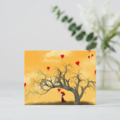 Boom van gebroken harten briefkaart (Staand voorkant)