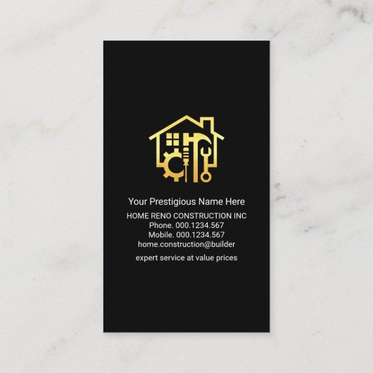 Boom van Handyman Tools Visitekaartje (Achterkant)