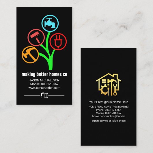 Boom van Handyman Tools Visitekaartje (Voorkant / Achterkant)