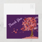 Boom van harten leuke harten dank je briefkaart (Voorkant / Achterkant)