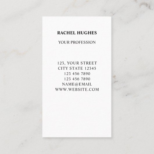 Boom van het beroepsmatig Visitekaartje van het le (Achterkant)