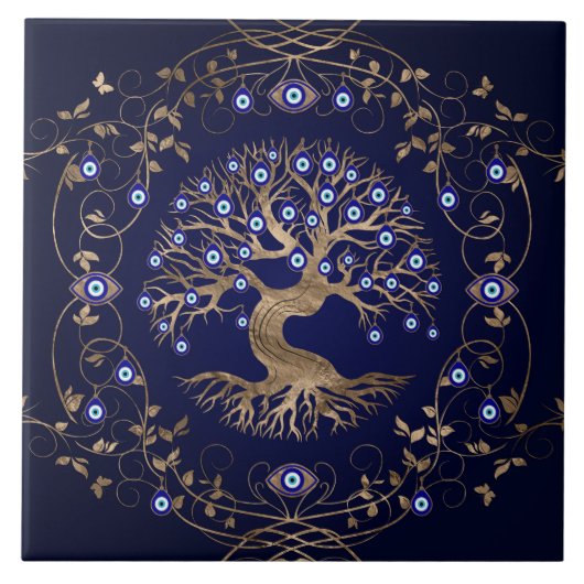 Boom van het boze oog tegeltje (Voorkant)