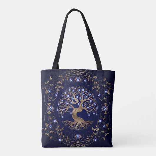 Boom van het boze oog tote bag (Achterkant)