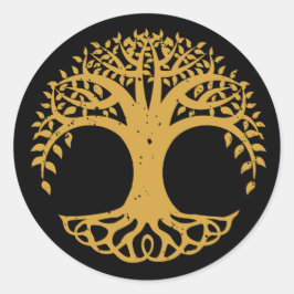 Boom van het Celtische symbool van de Leven Ronde Sticker