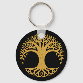 Boom van het Celtische symbool van de Leven Sleutelhanger