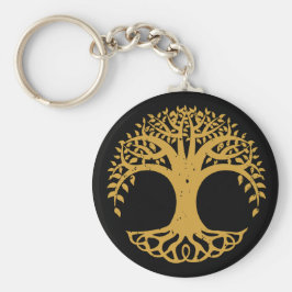 Boom van het Celtische symbool van de Leven Sleutelhanger