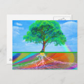 Boom van het Geluk van het Leven Briefkaart (Voorkant / Achterkant)