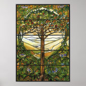 Boom van het Glas in lood van het leven/Tiffany Poster (Voorkant)