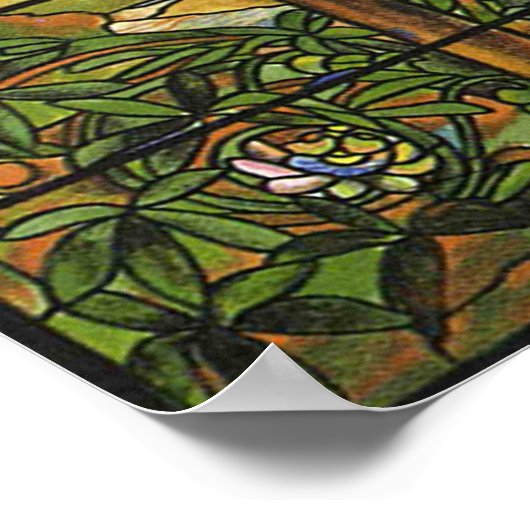 Boom van het Glas in lood van het leven/Tiffany Poster (Hoek)